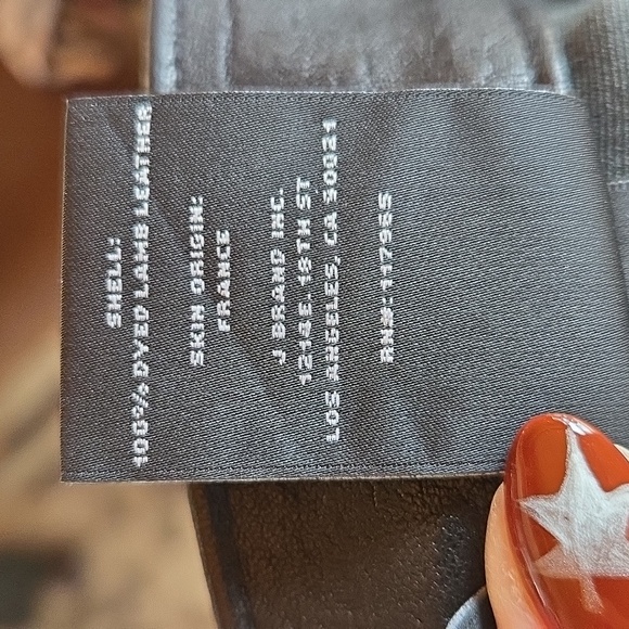 J. Brand 100% Black Lamb‎ Leather Sz. 28 Zippered Ankle Pants - Picture 10 of 16